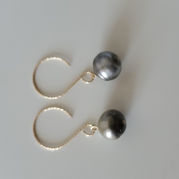 Tahitian pearls earrings - Picture 3 of 4
